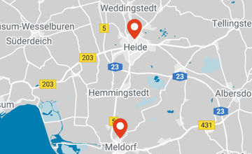 Standort des Schülerforschungszentrum in Meldorf und Heide